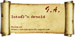 István Arnold névjegykártya