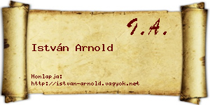 István Arnold névjegykártya