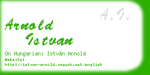 arnold istvan business card